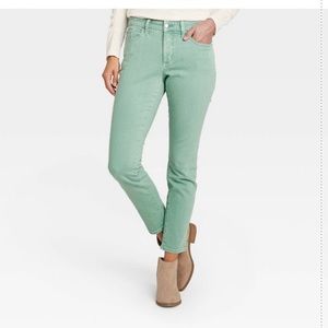 Mid-Rise Skinny Stretch Ankle Jeans - Universal Thread from Target Mint Green 10